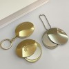 Mini Unbreakable Portable Cute Foldable Double-sided Metal Zinc Alloy Makeup Mirror For Touch-ups
