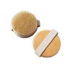 Wooden bath scrub brush for dry skin