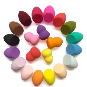 10 Different Colors Dongguan Wholesale Premium Big Size Super Soft Make Up Beauty Sponge Blender 3d Latex Free Makeup Sponge