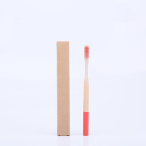 100% Biodegradable bamboo toothbrushes with round handle