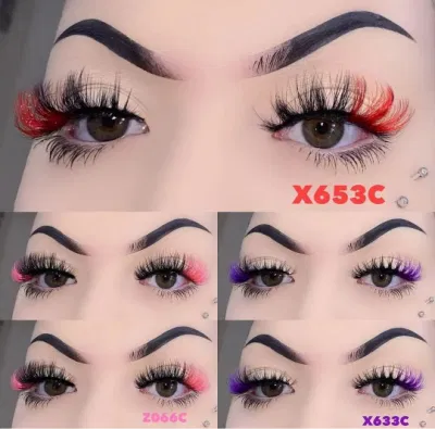2022 New Strip Hot Selling Colored Faux Mink Lashes with Private Label