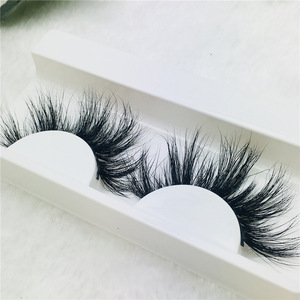 25mm Long 3D mink lashes extra length mink eyelashes Big dramatic volume eyelashes strip thick false eyelash