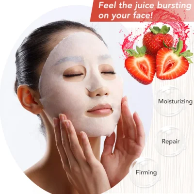 Ailke Natural Hydrating Light Pink Roses Face Mask Skin Care Whitening Facial Sheet Mask