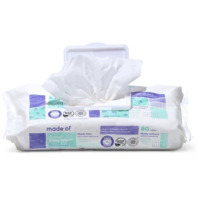 Biodegradable Wholesale Organic Antibacterial Baby Wipes Baby Wet Wipes