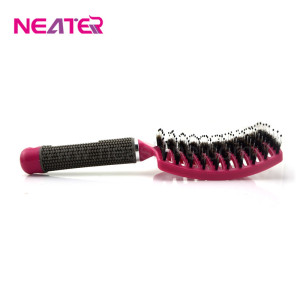 Black detangling nylon pins and 100% boar bristle hair brush