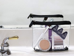 Cosmetic/ Makeup/ Toiletry Clear PVC Travel Wash Bag with handle