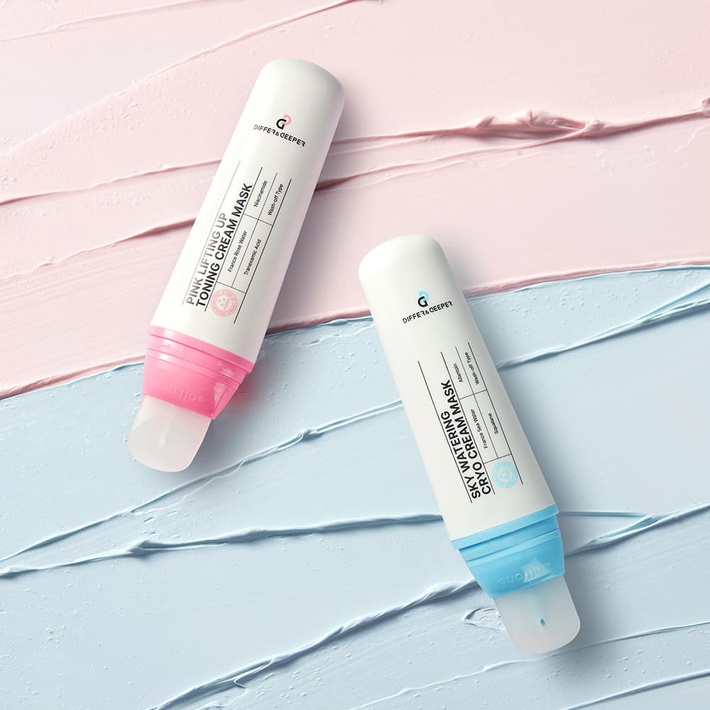 CPNP_DIFFER&DEEPER Sky & Pink Cream Mask, Moisturize, Toning, Tone up, Mask, wash-off