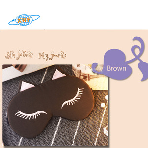 Cute cat custom eyelash print cotton sleep eye mask