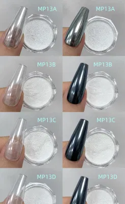 DIY DIP Mirror Powder in Jar Pot OEM Logo Nail Chrome Powder