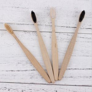 Eco- friendly Charcoal Bristles OEM Bamboo Toothbrush with Customized Packing and Logo
