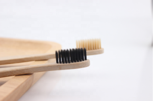 Eco- friendly Charcoal Bristles OEM Bamboo Toothbrush with Customized Packing and Logo