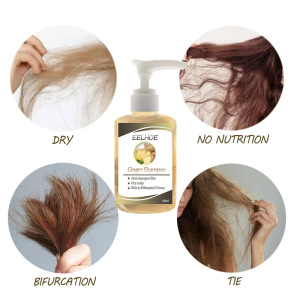 Free Sample Private Label Envase Para Biotin Clear Ginger Black Hair Growth Shampoo