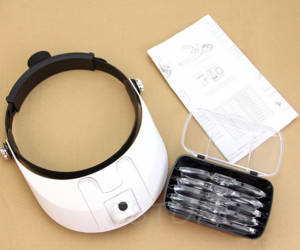Headband LED Lamp Light Illuminating Magnifier Magnifying Glass Loupe Headlamp