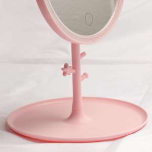 High-definition color 1200mah Desktop LED Mirror in Makeup mirror with 360 degree twist mirror face