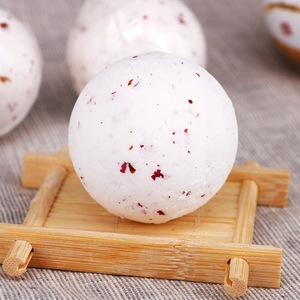 High essence oil Rose dry flower SPA bath fizzy/bombs whitening moisturizing romantic bath salt bubble OEM