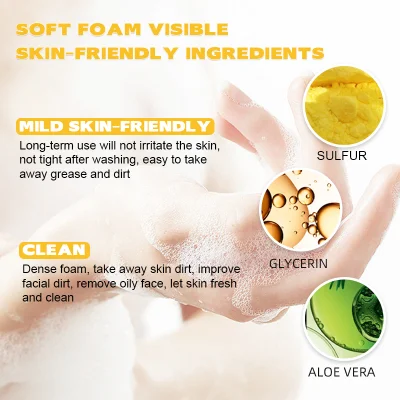 High Quality Hot Sale Gentle Cleansing Anti-Itching Sulfur Handmade Toilet Bath Soap