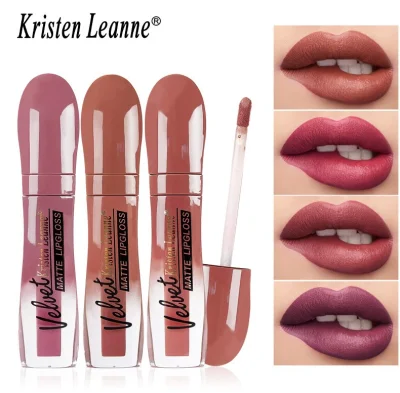 Hot Selling Luxury Makeup Long Lasting Non-Stick Cup Customize Lip Gloss with Your Logo Velvet Matte Color Lipgloss