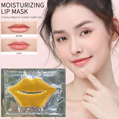 Lips Car Sheet Lipmask Patches Anti Wrinkle Moisturizer Vegan Collagen 24K Gold Pink Crystal Lip Mask