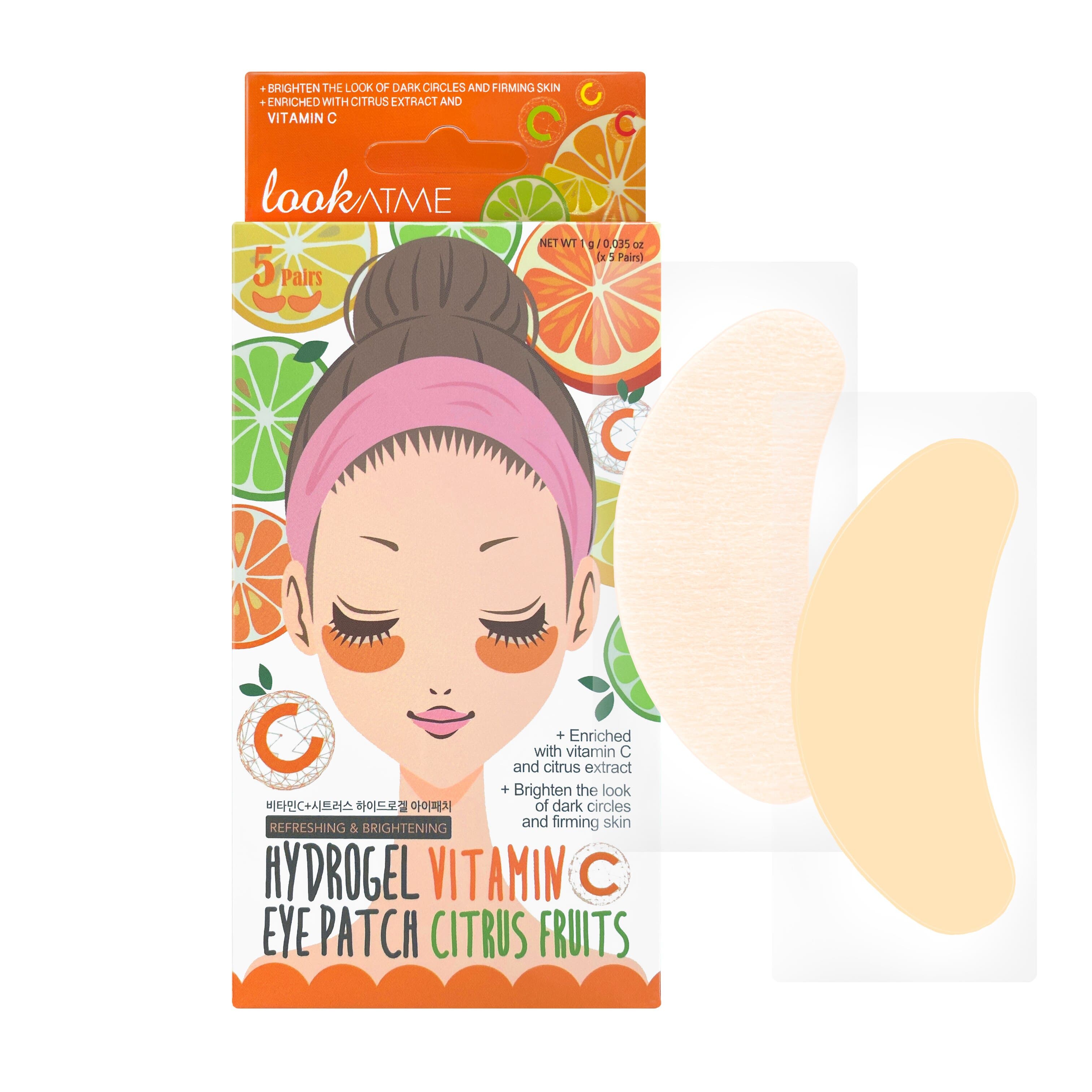 lookATME HYDROGEL EYE PATCH  VITAMIN C + CITRUS FRUITS