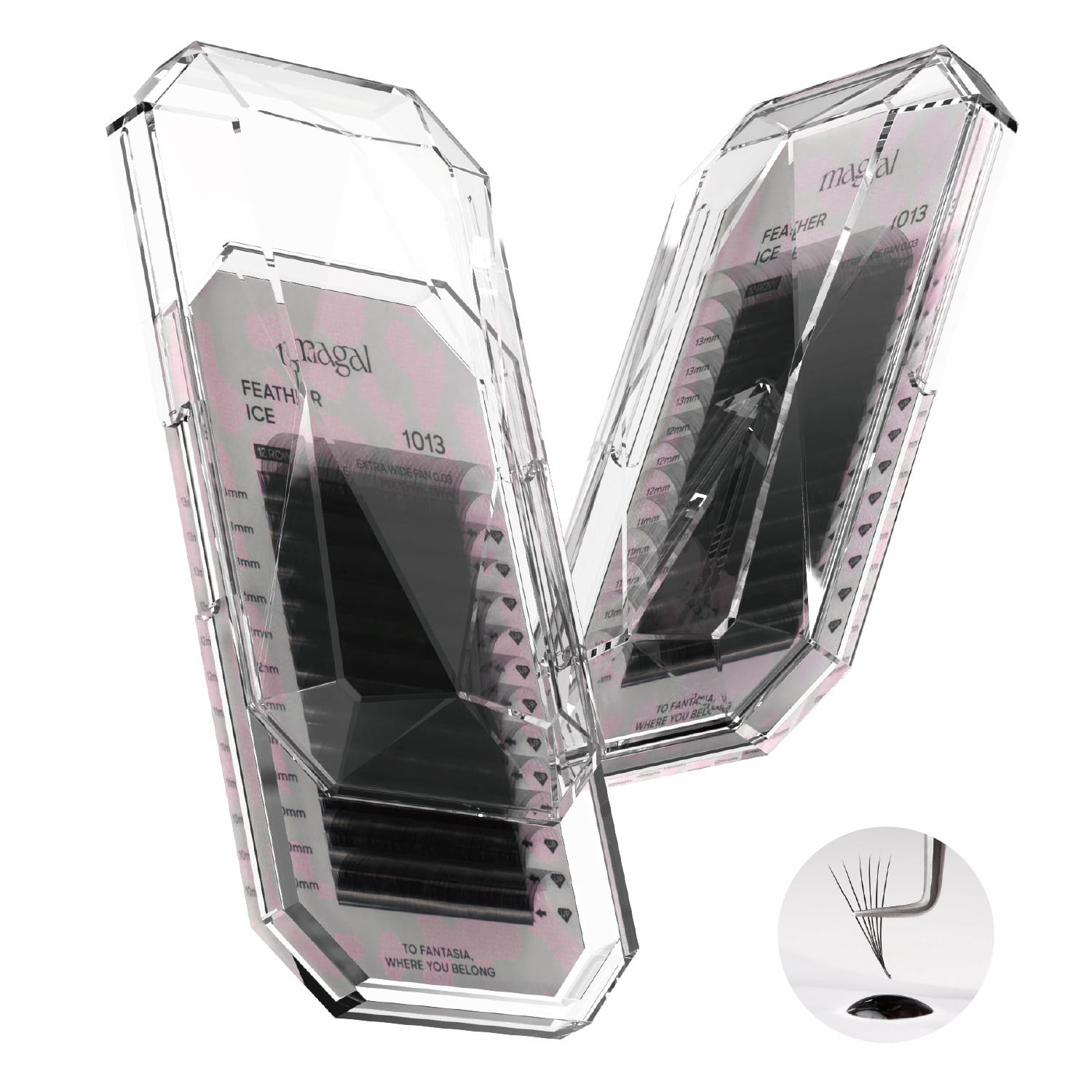 Magal Feather Ice Organic Textured Lash Tray 10-12mm