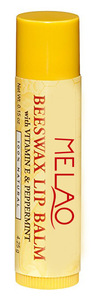 MELAO 100% Natural Moisturizing Lip Balm, Beeswax, 4 Tubes in Blister Box