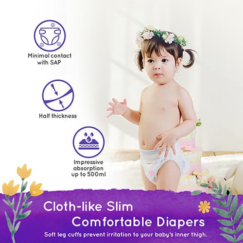 Natural Blossom Baby Diapers Size 5 (26-37lbs) 22 Count