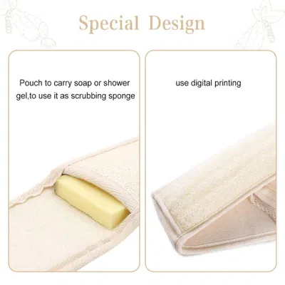 Natural Loofah Brush Exfoliating Bath Back Belt Cleaning Shower Eco Friendly Scrubber Loofah Bath Belt