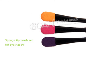 New Arrival 6 Pcs Plastic Makeup Eyeshadow brush set with Sponge tip Eyeshadow Applicator