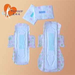 OEM packaging high quality cotton surface lady sanitary napkin negative ion raw material manufacturer price