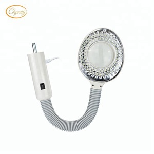 Portable electric beauty salon facial steamer machine with magnifying lamp