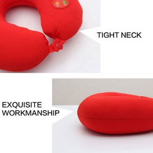 portable wireless electric kneading u shape travel massage shiatsu neck massage pillow cordless with battery
