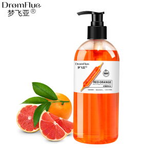 private label 550ml Gentle Formula Foam Shower Gel set Amino Acid Body Wash with orange extract Vitamin C serum