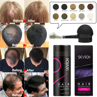 Private Label Keratin Hair Fiber Building Thickening Fiber Powder Spray for Hair Loss