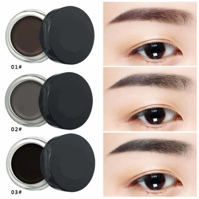 Private Label Makeup Eyebrow Pomade Gel 3 Colors Waterproof Brow Pomade