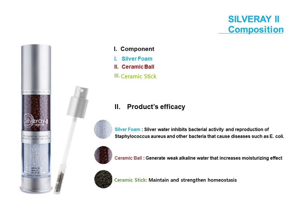 SILVEREX SILVERAY-II Sliver Ion Mist (Colloidal silver) for Sterilization and Moisturizing