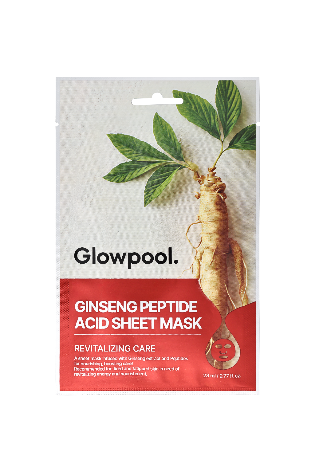[Skin Care] GLOWPOOL GINSENG PEPTIDE SHEET MASK (10 SHEET)