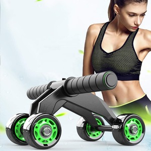 Wellshow Sport Bodybuilding Home Gym Equipment Fitness 4 Wheels Abdominal Trainer Wheel Abc Roller For Core Workout