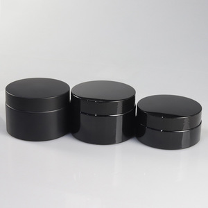 Wholesale Eco matte black 4oz 120ml 120g PET plastic cosmetic jar