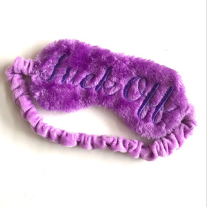 Wholesale Pink   Soft Fluffy  Sleeping Eye Mask   Cute   Embroidery Letter EyeShade  Comfortable Eye Patch For Traveling